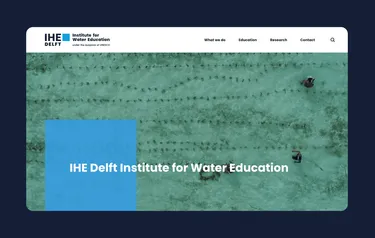 IHE Delft Institute for Water Education website